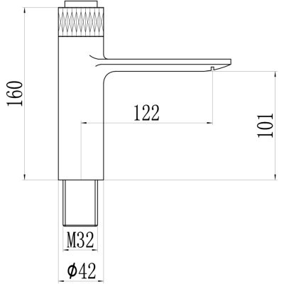Смеситель для раковины Savol S-601810H черный