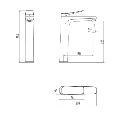 Смеситель для раковины Lemark Bronx LM3709GM