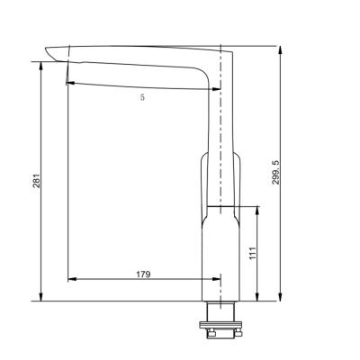 Смеситель для кухни Savol SK-H7001 хром