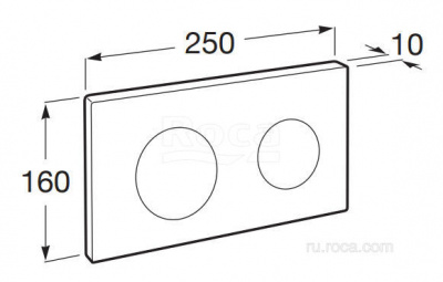 Панель смыва для инсталляции Roca PL-10 890089206