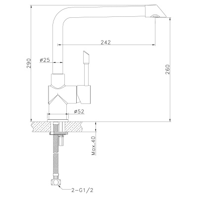 Смеситель для кухни Lemark Expert LM5074S
