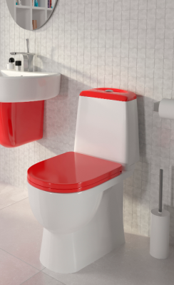 Унитаз-компакт Sanita luxe Best Color Red микролифт