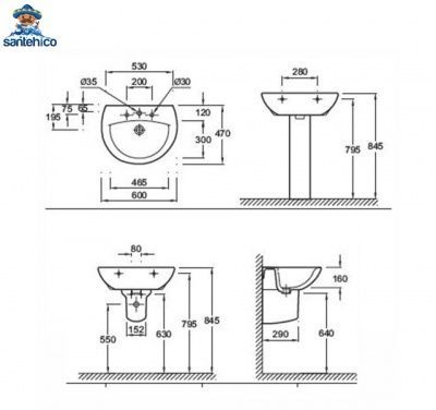 Раковина Jacob Delafon Patio E4158NG