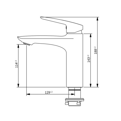 Смеситель для раковины Savol SK-H7206 хром