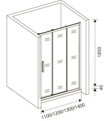 Душевая дверь GOOD DOOR ORION WTW-110-G-CH