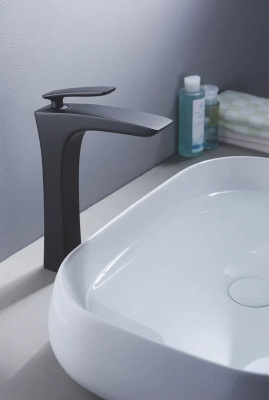 Смеситель для раковины высокий Rose R27H R2711H черный