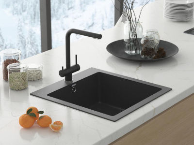 Смеситель для кухни Paulmark Skalen Sk213020-308 черный