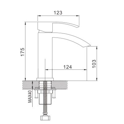 Смеситель для раковины Rose R15F R1501F белый/хром