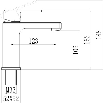 Смеситель для раковины Savol S-600701 хром