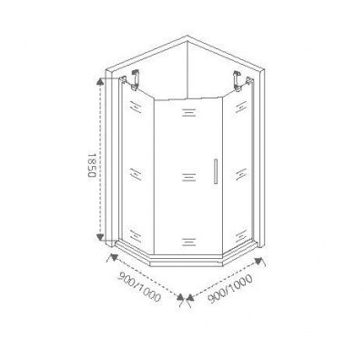 Душевой уголок GOOD DOOR MOKKA PNT-90-C-WE