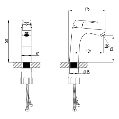 Смеситель Lemark Unit для раковины LM4537C