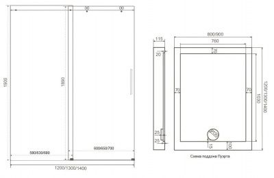 Душевая дверь GOOD DOOR PUERTA WTW-120-C-CH