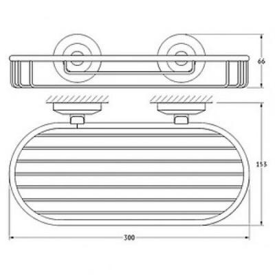 Полочка-решетка FBS Standard STA 049 30 см