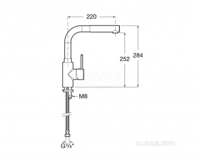 Смеситель для кухни Roca Targa мойки 5A8560C00