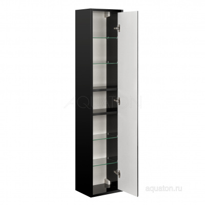 Шкаф-колонна Aquaton Римини черный глянец 1A234703RN950 NEW
