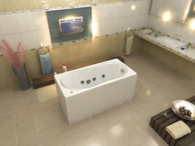 Акриловая ванна Bas Лима 130x70 с гидромассажным оборудованием FLAT