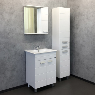 Тумба с раковиной Comforty Модена М 60 белая матовая