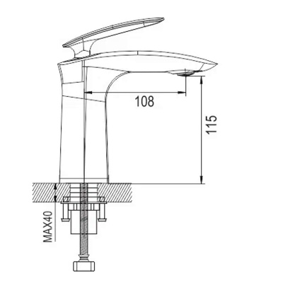 Смеситель для раковины Rose R11 R1101 хром