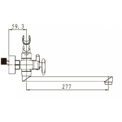 Смеситель для ванны KAISER Trio 57055