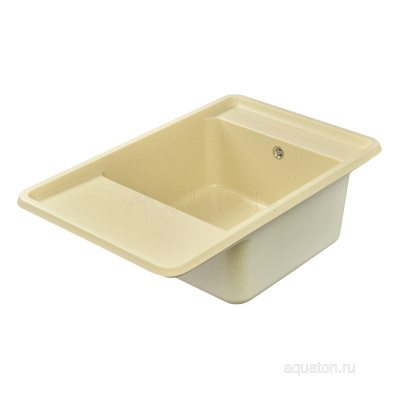 Мойка для кухни из литого мрамора Aquaton Беллис 78 шампань