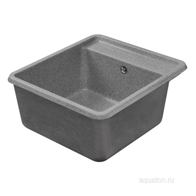 Мойка для кухни из литого мрамора Aquaton Беллис 57 серый