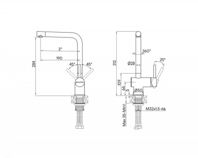 Смеситель для кухни Paulmark Spring Sp212067-GM вороненая сталь