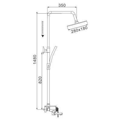 Душевая система Rose R2536F белый/хром