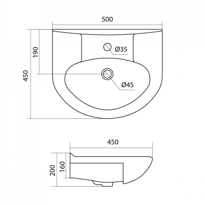 Раковина Santek Канны 50 1WH110243
