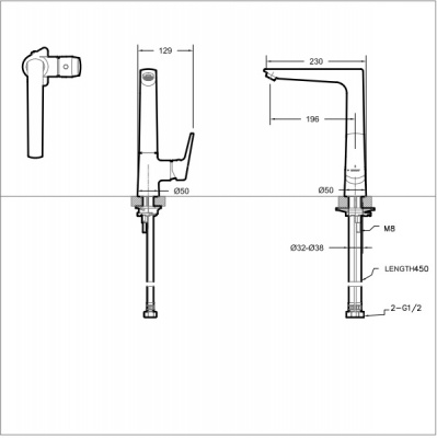Смеситель для кухни Bravat REAL F7121179CP-2-RUS