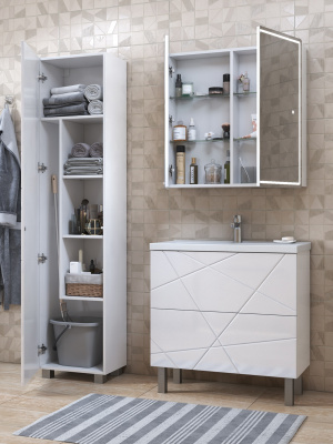 Тумба c раковиной VIGO Geometry 2-700 бетон