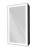 Зеркало-шкаф Континент Mirror Box Black Led 350х650 левый Зеркало-шкаф Континент Mirror Box Black Led 350х650 левый