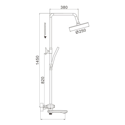 Душевая система Rose R3936C белый