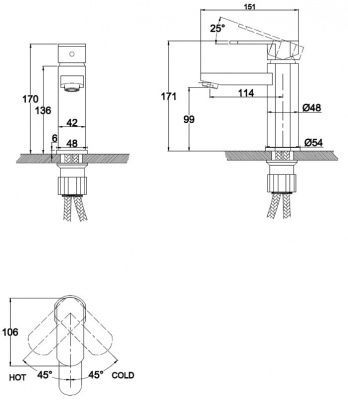 Смеситель для раковины KAISER Sonat 34011-1Bronze