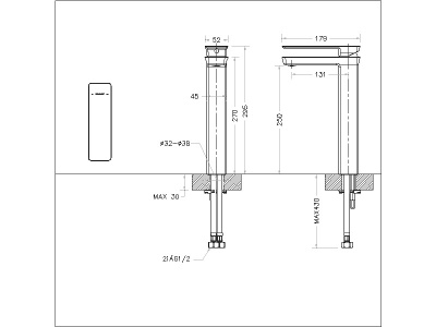 Смеситель для раковины Bravat PHILLIS F156101C-A-ENG высокий