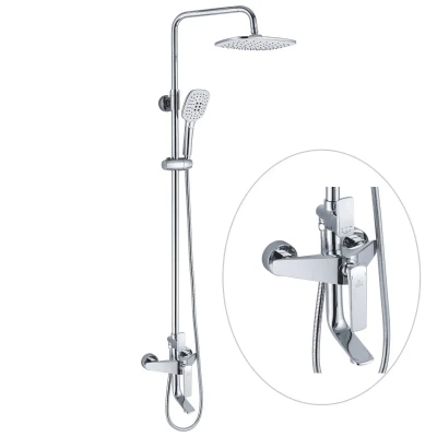 Душевая система Rose R1336 белый/хром