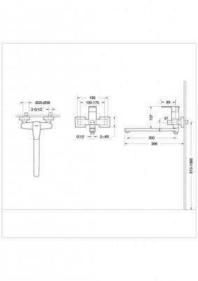 Смеситель Bravat RIFFLE F672106C-L универсальный