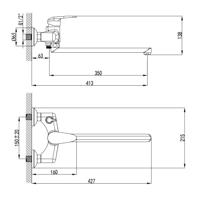 Смеситель для ванны Lemark Pramen LM3317C