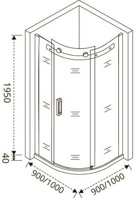Душевой уголок GOOD DOOR ALTAIR R-100-C-CH