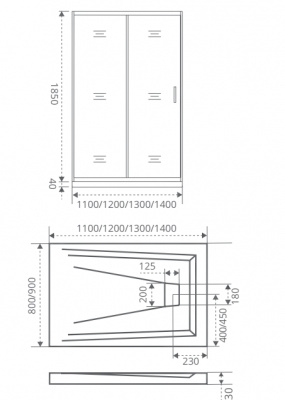 Душевая дверь GOOD DOOR INFINITY WTW-120-C-CH