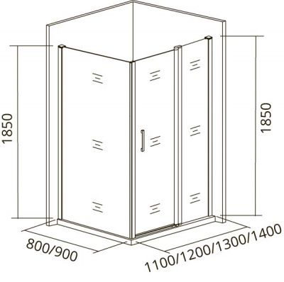 Боковая панель GOOD DOOR INFINITY SP-80-W-CH