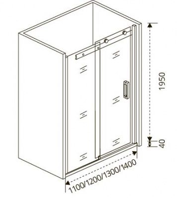 Душевая дверь GOOD DOOR PUERTA WTW-110-C-CH
