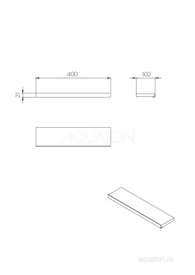 Полка Aquaton Лофт Урбан дуб орегон 1A255503LQX50
