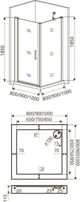 Душевой уголок GOOD DOOR FANTASY CR-100-F-CH