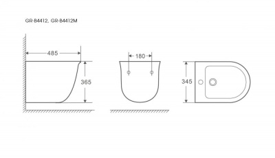 Биде подвесное Grossman GR-B4412M