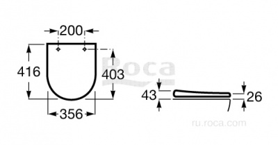 Крышка-сиденье Roca The Gap Round Soft Close 801D22003