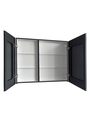 Зеркало-шкаф Континент Mirror Box Black Led 1000х800