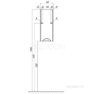Полуколонна Aquaton Сильва левая дуб макиато 1A215703SIW5L