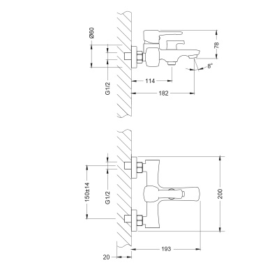 Смеситель для ванны Lemark Evitta LM0514C
