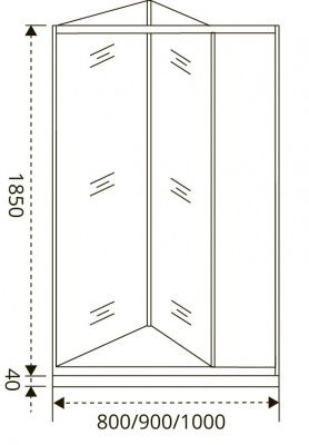 Душевая дверь GOOD DOOR INFINITY SD-90-G-CH
