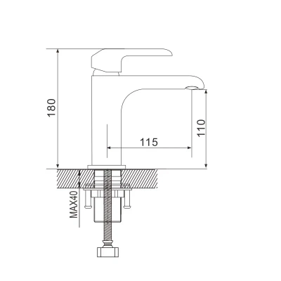 Смеситель для раковины Rose R21F R2101F белый/хром